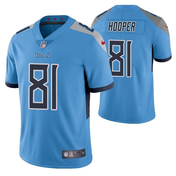 Men's Tennessee Titans #81 Austin Hooper Blue Vapor Untouchable Stitched Jersey Men's Tennessee Titans #81 Austin Hooper Blue Vapor Untouchable Stitched Jersey