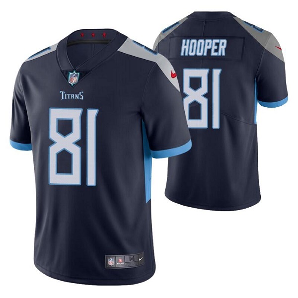 Men's Tennessee Titans #81 Austin Hooper Navy Vapor Untouchable Stitched Jersey Men's Tennessee Titans #81 Austin Hooper Navy Vapor Untouchable Stitched Jersey