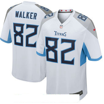 Men's Tennessee Titans #82 Delanie Walker Nike White New 2018 Game Jersey Men's Tennessee Titans #82 Delanie Walker Nike White New 2018 Game Jersey
