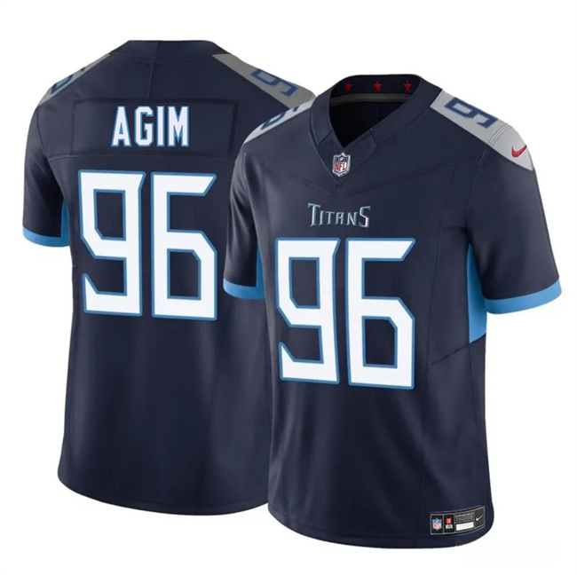 Men's Tennessee Titans #96 McTelvin Agim Navy 2025 F.U.S.E. Vapor Limited Stitched Football Jersey Men's Tennessee Titans #96 McTelvin Agim Navy 2025 F.U.S.E. Vapor Limited Stitched Football Jersey