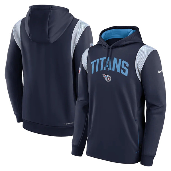 Men's Tennessee Titans Navy Sideline Stack Performance Pullover Hoodie 002 Men's Tennessee Titans Navy Sideline Stack Performance Pullover Hoodie 002