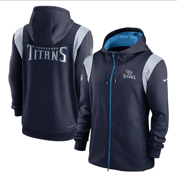 Men's Tennessee Titans Navy Zipper Hoodie Men's Tennessee Titans Navy Zipper Hoodie