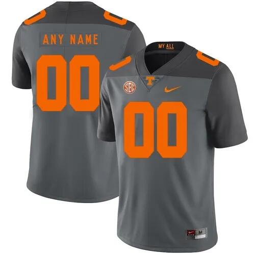 Men's Tennessee Volunteers ACTIVE PLAYER Custom Gray College Stitched Football Jersey Men's Tennessee Volunteers ACTIVE PLAYER Custom Gray College Stitched Football Jersey