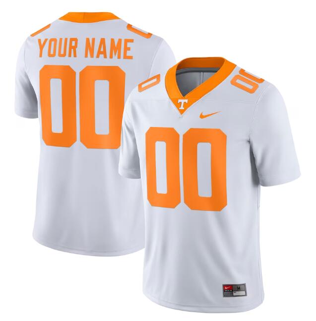 Men's Tennessee Volunteers ACTIVE PLAYER Custom White Stitched Game Jersey Men's Tennessee Volunteers ACTIVE PLAYER Custom White Stitched Game Jersey