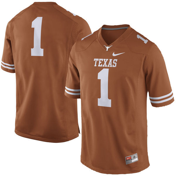 Men's Texas Longhorns 1 Orange Nike College Jersey Men's Texas Longhorns 1 Orange Nike College Jersey