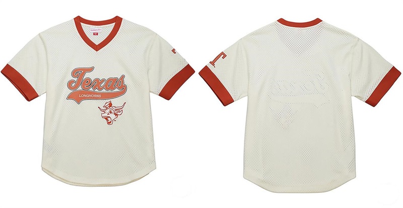 Men's Texas Longhorns Extra Inning Vintage Logo Stitched Jersey