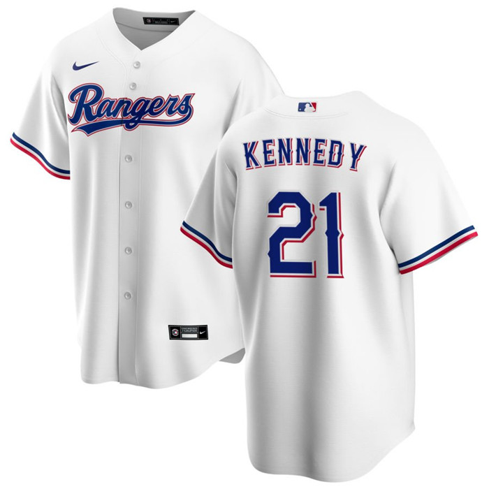 Men's Texas Rangers #21 Ian Kennedy White Cool Base Stitched Baseball Jersey Men's Texas Rangers #21 Ian Kennedy White Cool Base Stitched Baseball Jersey