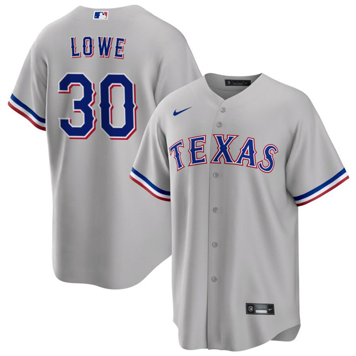 Men's Texas Rangers #30 Nathaniel Lowe Grey Cool Base Stitched Baseball Jersey Men's Texas Rangers #30 Nathaniel Lowe Grey Cool Base Stitched Baseball Jersey