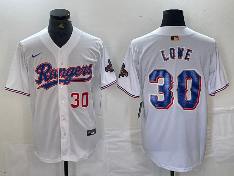 Men's Texas Rangers #30 Nathaniel Lowe White Gold Cool Base Stitched Baseball Jersey 3 Men's Texas Rangers #30 Nathaniel Lowe White Gold Cool Base Stitched Baseball Jersey 3