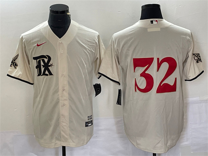 Men's Texas Rangers #32 Evan Carter Cream 2023 City Connect Stitched Baseball Jersey Men's Texas Rangers #32 Evan Carter Cream 2023 City Connect Stitched Baseball Jersey