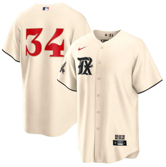 Men's Texas Rangers #34 Nolan Ryan Cream 2023 City Connect Stitched Baseball Jersey Men's Texas Rangers #34 Nolan Ryan Cream 2023 City Connect Stitched Baseball Jersey