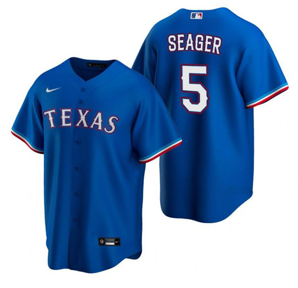 Men's Texas Rangers #5 Corey Seager Blue Cool Base Stitched Baseball Jersey Men's Texas Rangers #5 Corey Seager Blue Cool Base Stitched Baseball Jersey
