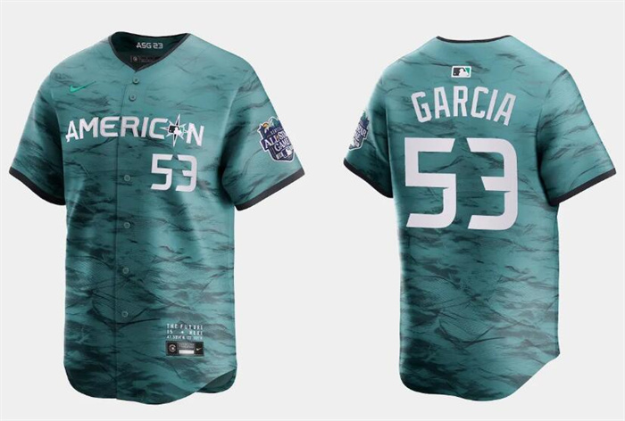 Men's Texas Rangers #53 Adolis Garcia Teal 2023 All-Star Stitched Baseball Jersey Men's Texas Rangers #53 Adolis Garcia Teal 2023 All-Star Stitched Baseball Jersey
