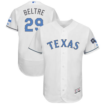 Men's Texas Rangers Adrian Beltre Majestic White Father's Day FlexBase Jersey
