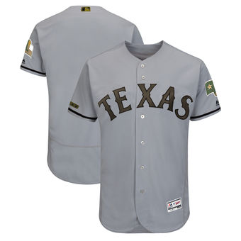 Men's Texas Rangers Majestic Gray 2018 Memorial Day Authentic Collection Flex Base Team Custom Jersey Men's Texas Rangers Majestic Gray 2018 Memorial Day Authentic Collection Flex Base Team Custom Jersey