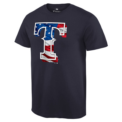 Men's Texas Rangers Navy Big & Tall Banner Wave T-Shirt