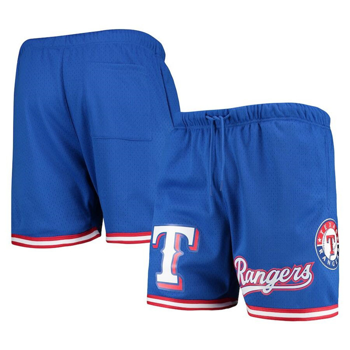 Men's Texas Rangers Royal Team Logo Mesh Shorts Men's Texas Rangers Royal Team Logo Mesh Shorts