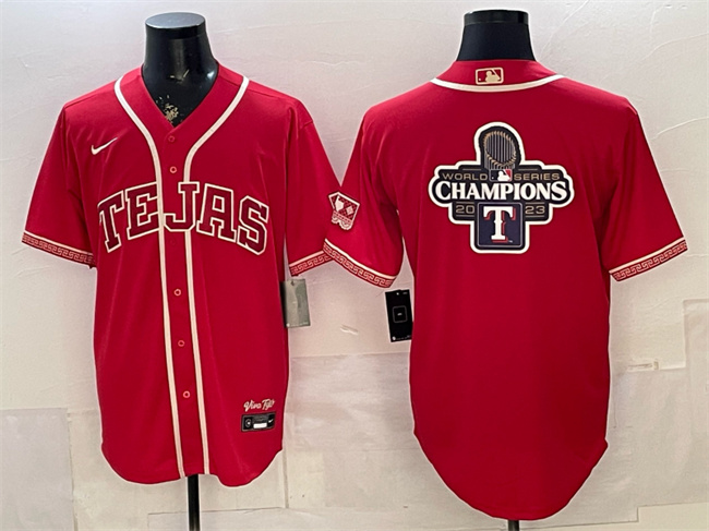 Men's Texas Rangers Team Big Logo Red 2026 City Connect Stadium Stitched Baseball Jerseys Men's Texas Rangers Team Big Logo Red 2026 City Connect Stadium Stitched Baseball Jerseys