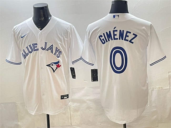 Men's Toronto Blue Jays #0 Andrés Giménez White 2025 Cool Base Stitched Baseball Jersey Men's Toronto Blue Jays #0 Andrés Giménez White 2025 Cool Base Stitched Baseball Jersey