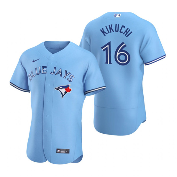 Men's Toronto Blue Jays #16 Yusei Kikuchi Blue Flex Base Stitched Baseball Jersey Men's Toronto Blue Jays #16 Yusei Kikuchi Blue Flex Base Stitched Baseball Jersey