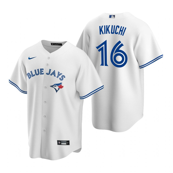 Men's Toronto Blue Jays #16 Yusei Kikuchi White Cool Base Stitched Jersey Men's Toronto Blue Jays #16 Yusei Kikuchi White Cool Base Stitched Jersey