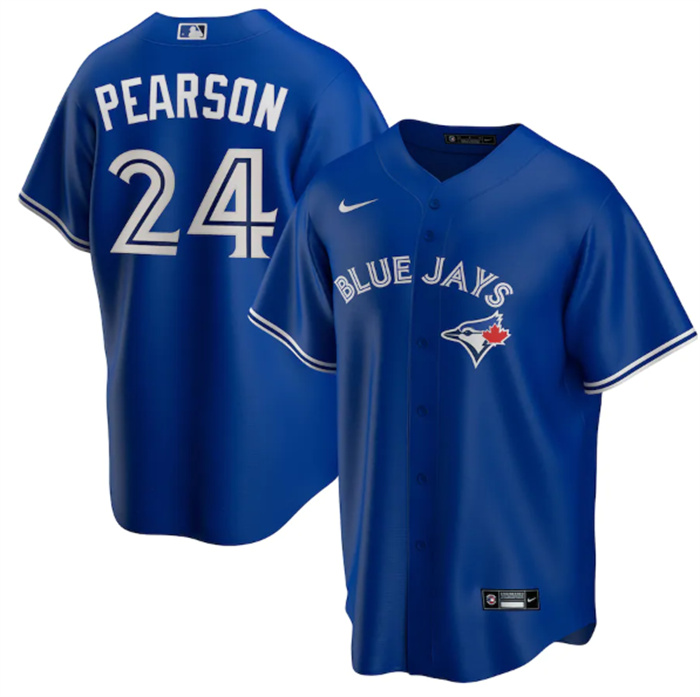 Men's Toronto Blue Jays #24 Nate Pearson Royal Cool Base Stitched Jersey Men's Toronto Blue Jays #24 Nate Pearson Royal Cool Base Stitched Jersey