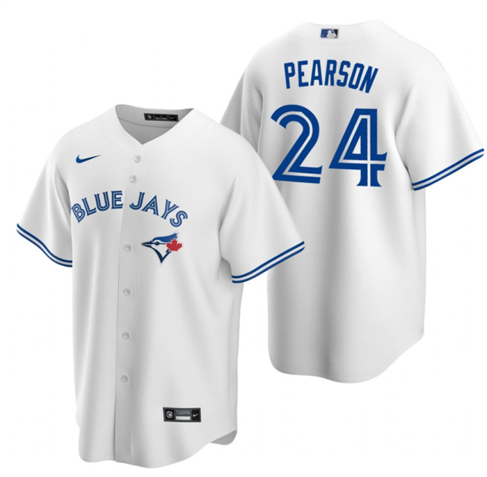 Men's Toronto Blue Jays #24 Nate Pearson White Cool Base Stitched Jersey Men's Toronto Blue Jays #24 Nate Pearson White Cool Base Stitched Jersey