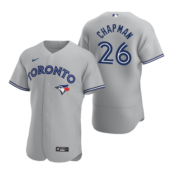 Men's Toronto Blue Jays #26 Matt Chapman Grey Flex Base Stitched Baseball Jersey Men's Toronto Blue Jays #26 Matt Chapman Grey Flex Base Stitched Baseball Jersey