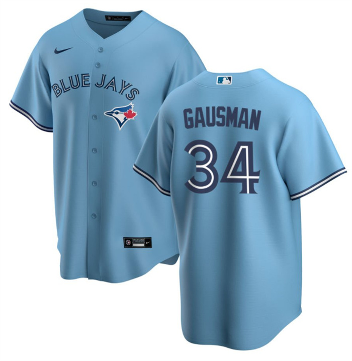 Men's Toronto Blue Jays #34 Kevin Gausman Light Blue Cool Base Stitched Jersey Men's Toronto Blue Jays #34 Kevin Gausman Light Blue Cool Base Stitched Jersey