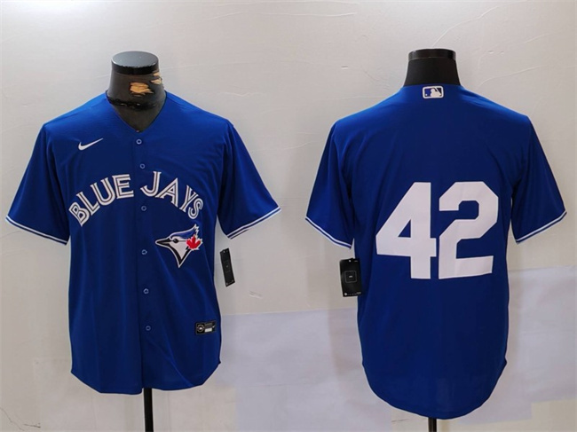 Men's Toronto Blue Jays #42 Jackie Robinson Blue Cool Base Stitched Jersey Men's Toronto Blue Jays #42 Jackie Robinson Blue Cool Base Stitched Jersey