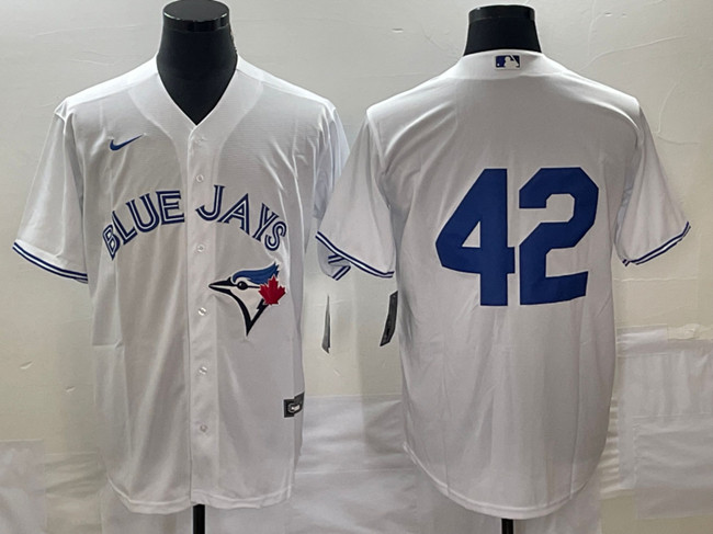 Men's Toronto Blue Jays #42 Jackie Robinson White Cool Base Stitched Baseball Jersey Men's Toronto Blue Jays #42 Jackie Robinson White Cool Base Stitched Baseball Jersey