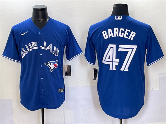 Men's Toronto Blue Jays #47 Addison Barger Royal Cool Base Stitched Baseball Jersey Men's Toronto Blue Jays #47 Addison Barger Royal Cool Base Stitched Baseball Jersey