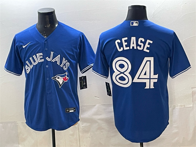 Men's Toronto Blue Jays #84 Dylan Cease Blue 2025 Cool Base Stitched Baseball Jersey Men's Toronto Blue Jays #84 Dylan Cease Blue 2025 Cool Base Stitched Baseball Jersey