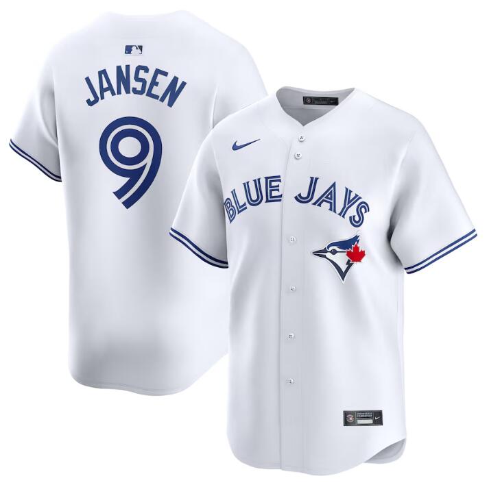 Men's Toronto Blue Jays #9 Danny Jansen White 2024 Home Limited Stitched Jersey Men's Toronto Blue Jays #9 Danny Jansen White 2024 Home Limited Stitched Jersey