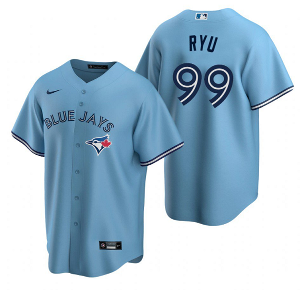 Men's Toronto Blue Jays #99 Hyun-Jin Ryu Blue Cool Base Stitched Jersey Men's Toronto Blue Jays #99 Hyun-Jin Ryu Blue Cool Base Stitched Jersey