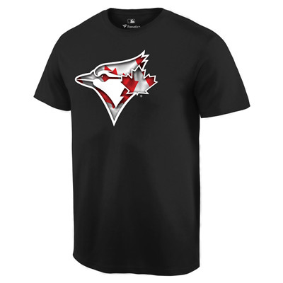 Men's Toronto Blue Jays Black Banner Wave T-Shirt Men's Toronto Blue Jays Black Banner Wave T-Shirt