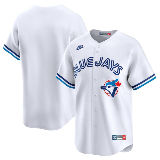 Men's Toronto Blue Jays Blank White Cooperstown Collection Limited Stitched Baseball Jersey Men's Toronto Blue Jays Blank White Cooperstown Collection Limited Stitched Baseball Jersey
