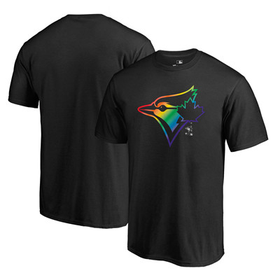 Men's Toronto Blue Jays Fanatics Branded Black Big & Tall Pride T-Shirt Men's Toronto Blue Jays Fanatics Branded Black Big & Tall Pride T-Shirt