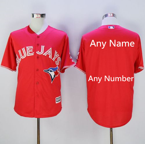 Men's Toronto Blue Jays Red Customized Cool Base Jersey Men's Toronto Blue Jays Red Customized Cool Base Jersey