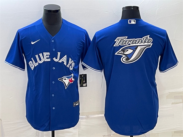 Men's Toronto Blue Jays Royal Team Big Logo Cool Base Stitched Baseball Jersey Men's Toronto Blue Jays Royal Team Big Logo Cool Base Stitched Baseball Jersey