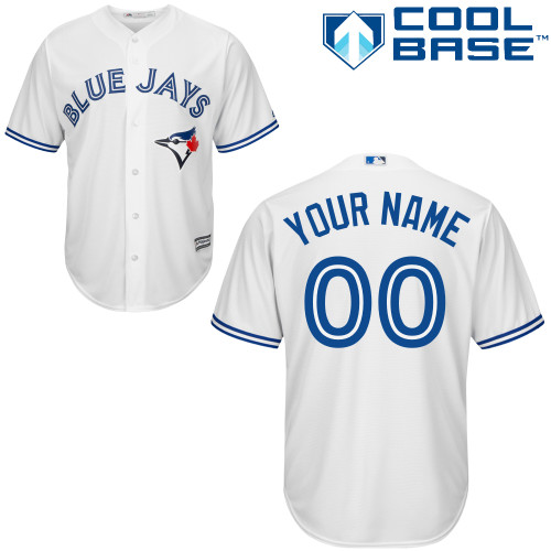 Men's Toronto Blue Jays White Custom Cool Base Jersey Men's Toronto Blue Jays White Custom Cool Base Jersey