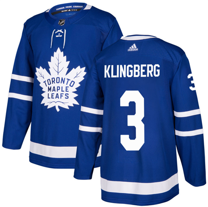 Men's Toronto Maple Leafs #3 John Klingberg Blue Stitched Jersey Men's Toronto Maple Leafs #3 John Klingberg Blue Stitched Jersey