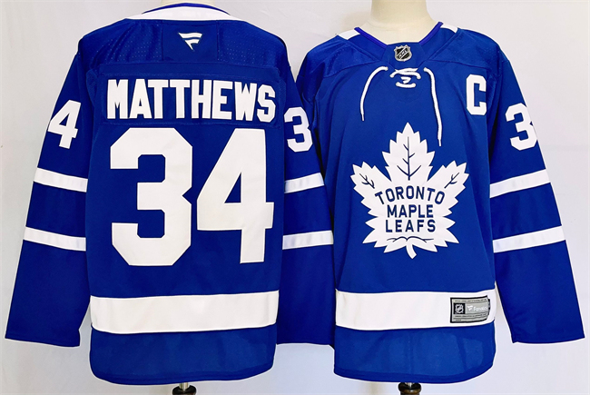 Men's Toronto Maple Leafs #34 Auston Matthews Blue 2024-25 Stitched Jersey Men's Toronto Maple Leafs #34 Auston Matthews Blue 2024-25 Stitched Jersey