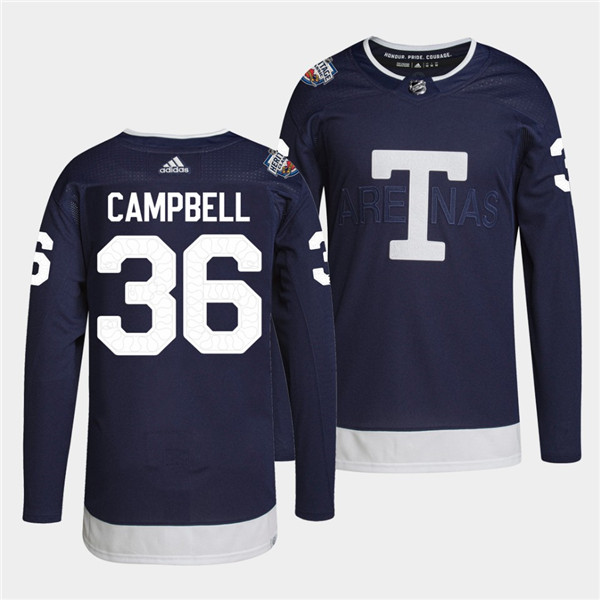 Men's Toronto Maple Leafs #36 Jack Campbell 2022 Heritage Classic Navy Stitched Jersey Men's Toronto Maple Leafs #36 Jack Campbell 2022 Heritage Classic Navy Stitched Jersey