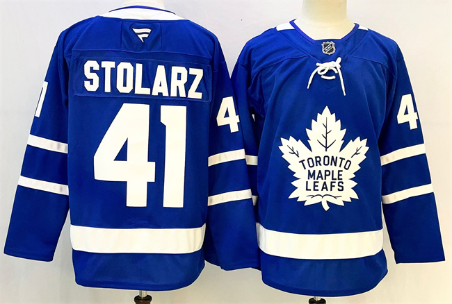 Men's Toronto Maple Leafs #41 Anthony Stolarz Blue 2024-25 Stitched Hockey Jersey Men's Toronto Maple Leafs #41 Anthony Stolarz Blue 2024-25 Stitched Hockey Jersey
