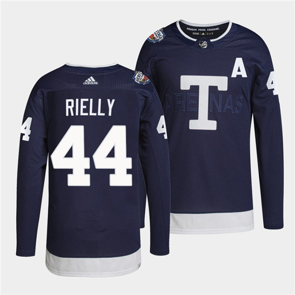 Men's Toronto Maple Leafs #44 Morgan Rielly 2022 Heritage Classic Navy Stitched Jersey Men's Toronto Maple Leafs #44 Morgan Rielly 2022 Heritage Classic Navy Stitched Jersey