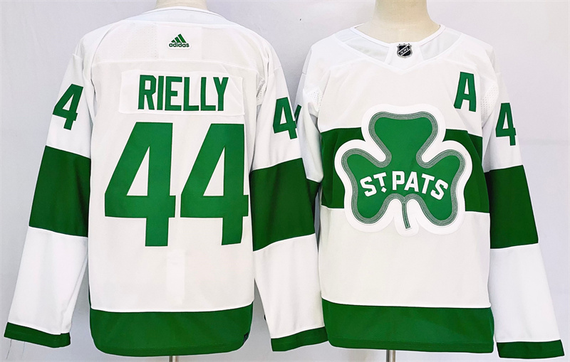Men's Toronto Maple Leafs #44 Morgan Rielly White St Patricks Authentic Jersey Men's Toronto Maple Leafs #44 Morgan Rielly White St Patricks Authentic Jersey