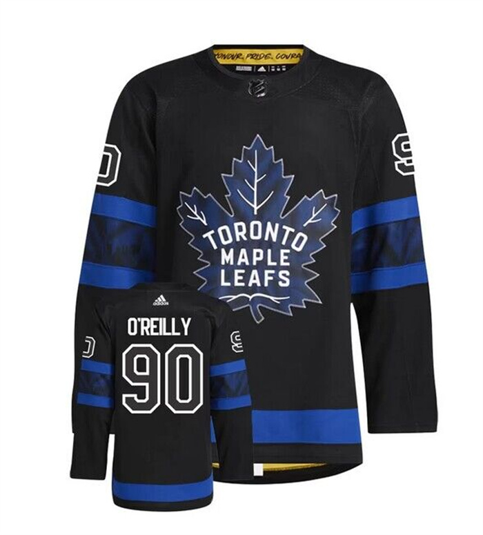 Men's Toronto Maple Leafs #90 Ryan O'Reilly Black Premier Breakaway Reversible Stitched Jersey Men's Toronto Maple Leafs #90 Ryan O'Reilly Black Premier Breakaway Reversible Stitched Jersey