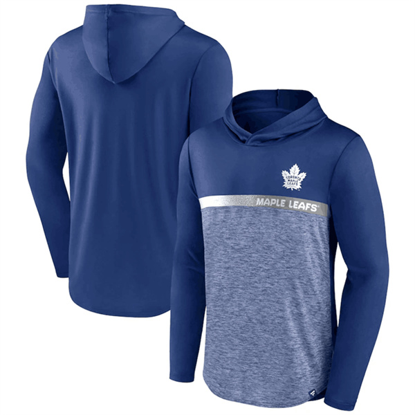 Men's Toronto Maple Leafs Blue Podium Defender Pullover Hoodie Men's Toronto Maple Leafs Blue Podium Defender Pullover Hoodie