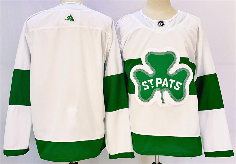 Men's Toronto Maple Leafs White Blank St Patricks Authentic Jersey Men's Toronto Maple Leafs White Blank St Patricks Authentic Jersey